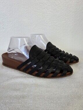 Lucky Brand Doerid Woven Leather Mules Women's Size 10